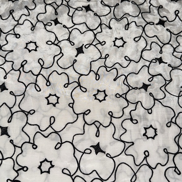 NWT Rebecca Taylor Tai Silk Blend Floral Embroidered Ruffled High Neck Top - Picture 5 of 7